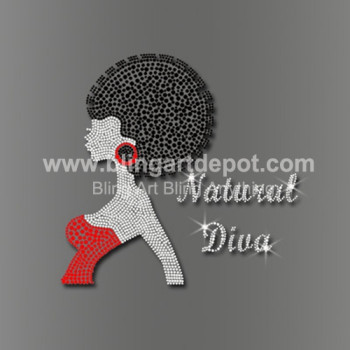 Natural Diva Rhinestone Heat Transfer Natural Diva Rhinestone Heat Transfer